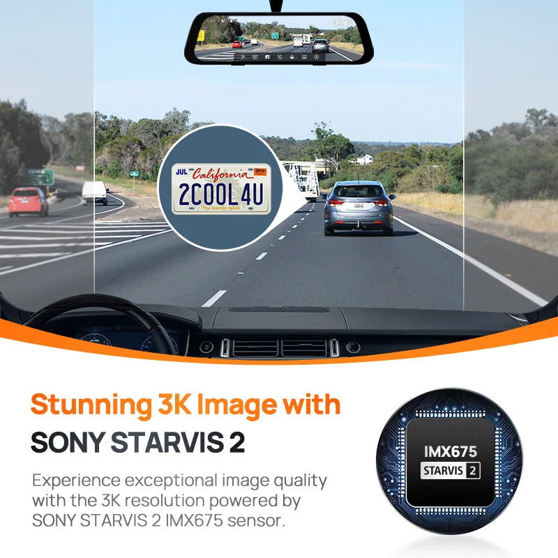  Dash Cam / Rearview /   9.35'' Touch Screen  