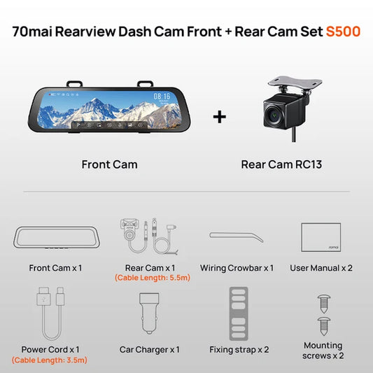  Dash Cam / Rearview /   9.35'' Touch Screen  