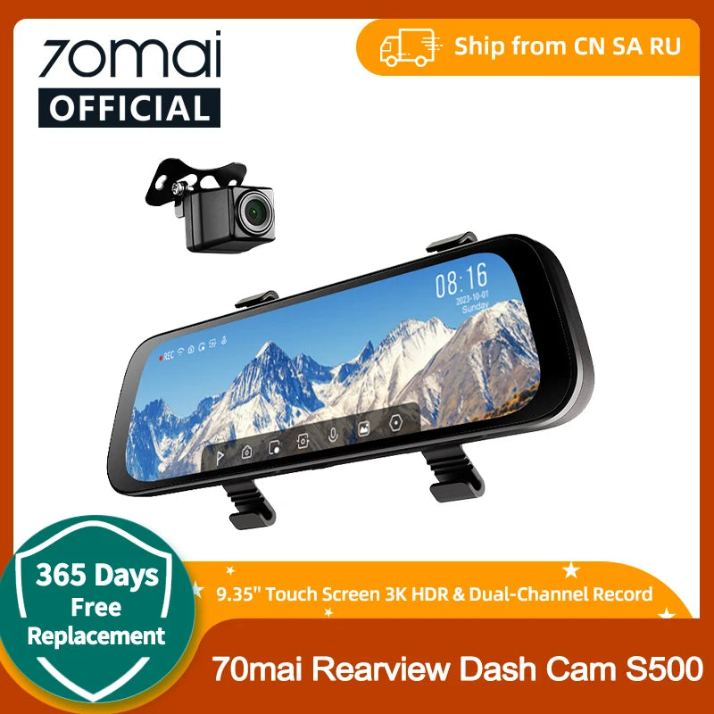  Dash Cam / Rearview /   9.35'' Touch Screen  