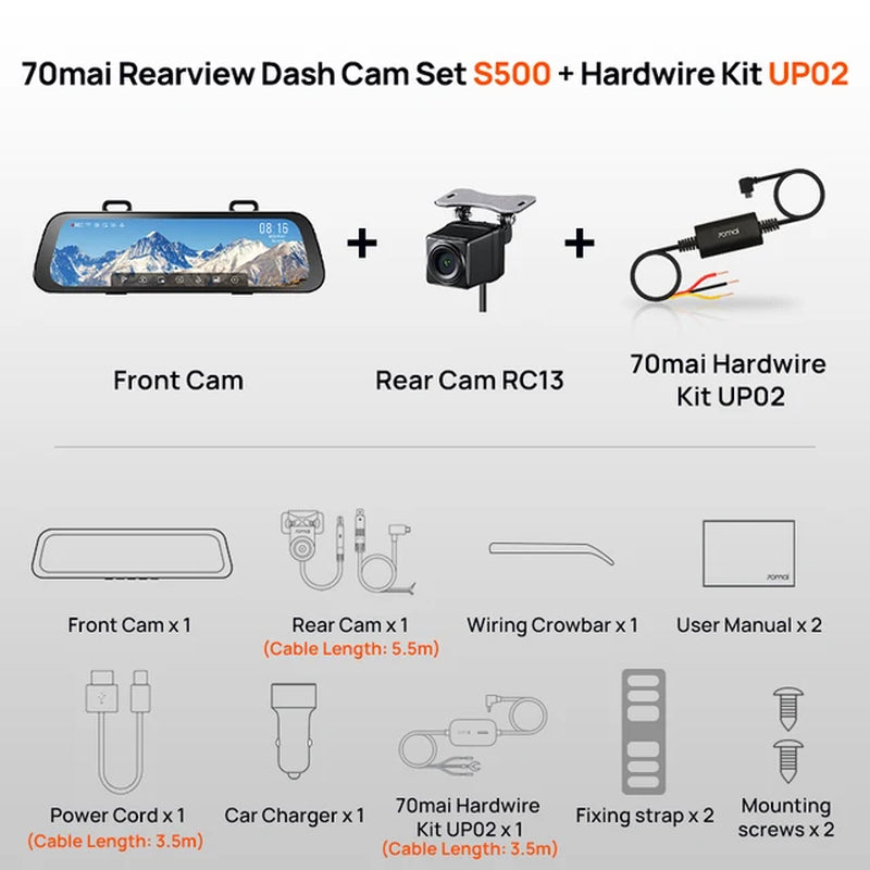  Dash Cam / Rearview /   9.35'' Touch Screen  